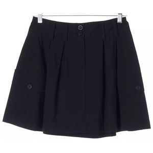Theory Black Cotton Mink Skirt with Pockets